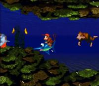 une photo d'Ã©cran de Donkey Kong Country sur Nintendo Super Nes